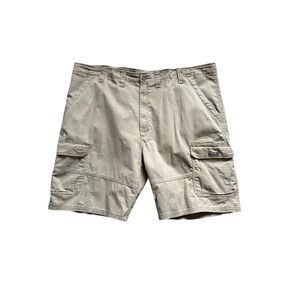 Wrangler Cargo Shorts Men Khaki Relaxed Fit Utility Pockets 44(Est) Tan